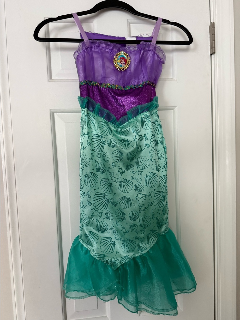 Disney The Little Mermaid Ariel Girls Mermaid Costume Dress + Purse
